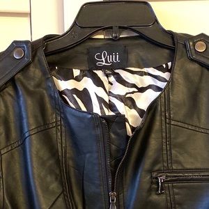 Black faux leather jacket